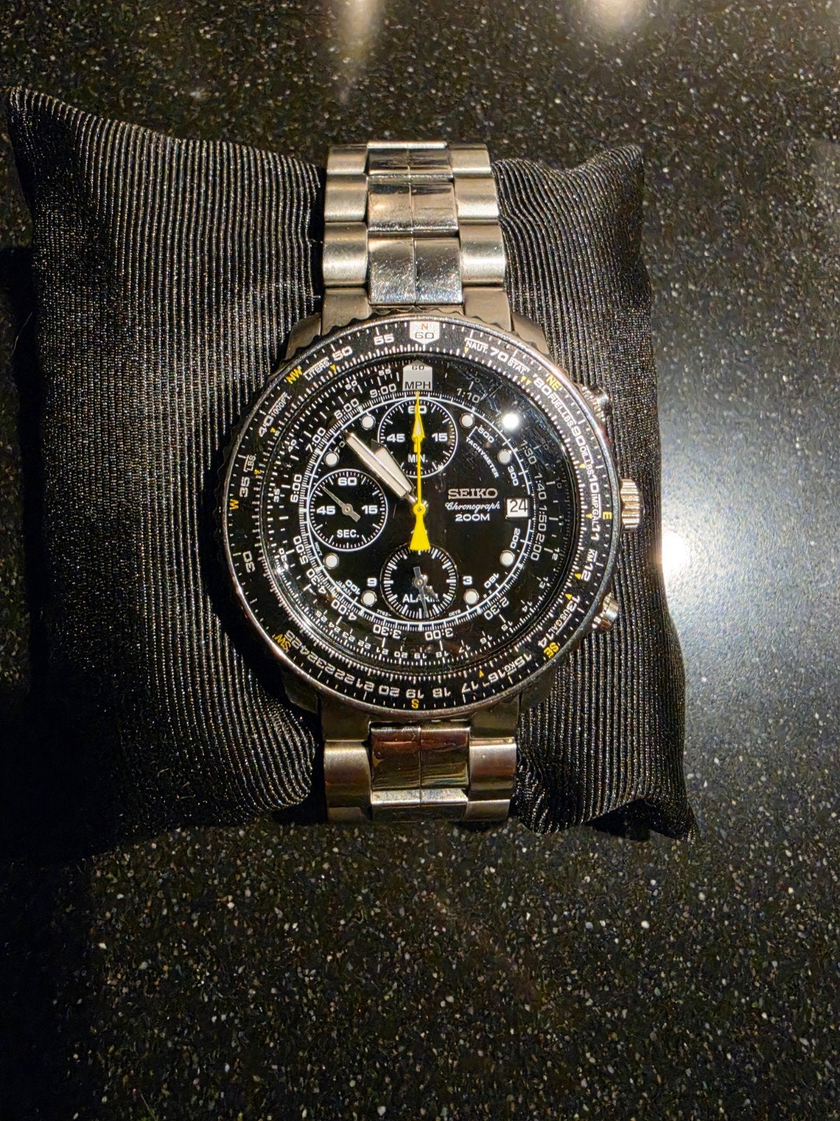 Seiko Flightmaster Analoog Quartz Chronograaf Polshorloge, Sieraden, Tassen en Uiterlijk, Horloges | Heren, Ophalen of Verzenden