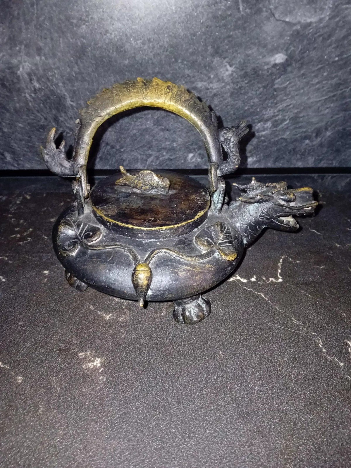Antieke Chinese Bronzen Draak Theepot/Wierookbrander, Ophalen of Verzenden