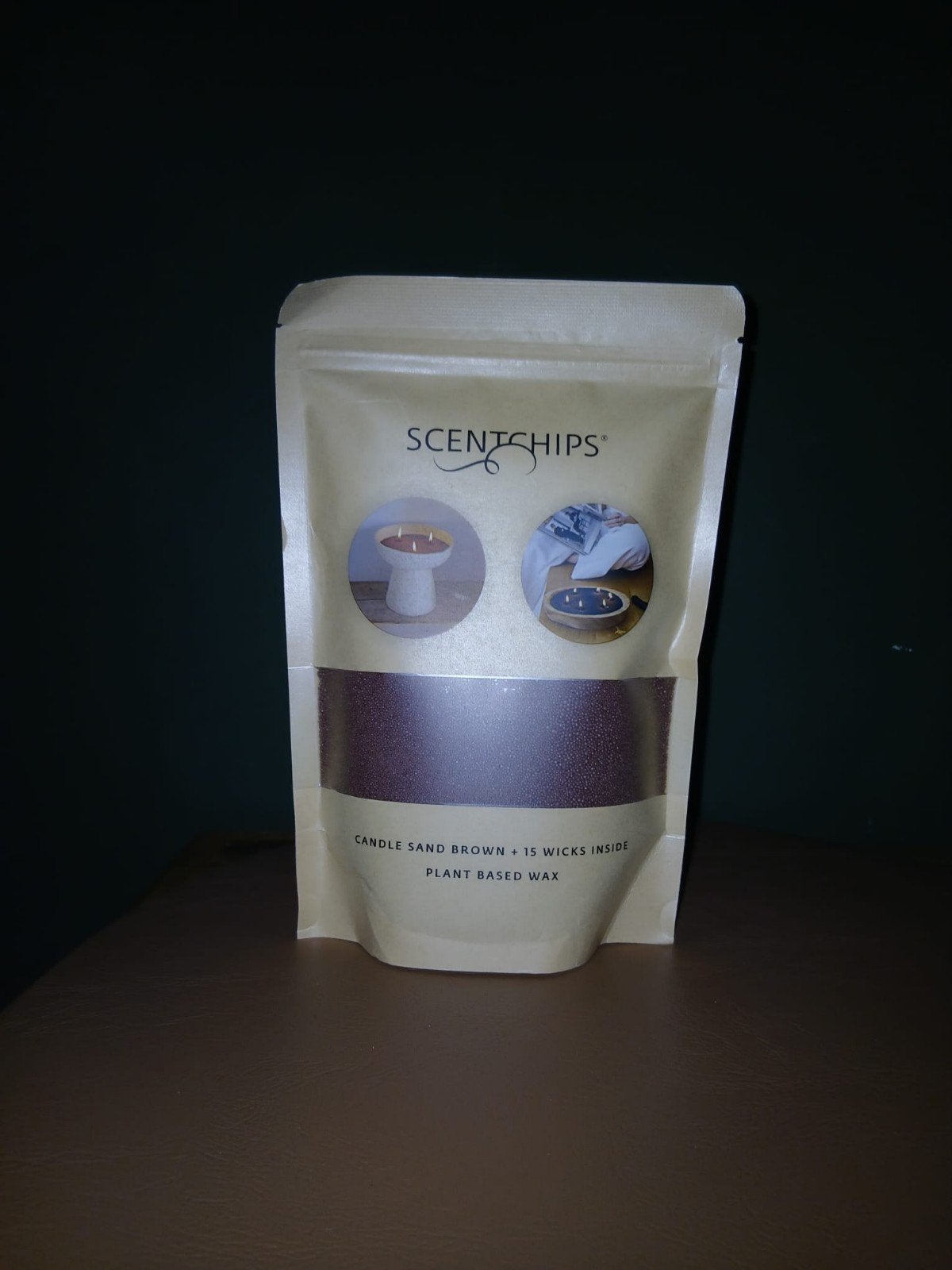 Scentchips Candle Sand Brown - Plantaardige Was & Lonten, Ophalen, Bruin, Overige merken, Kaars