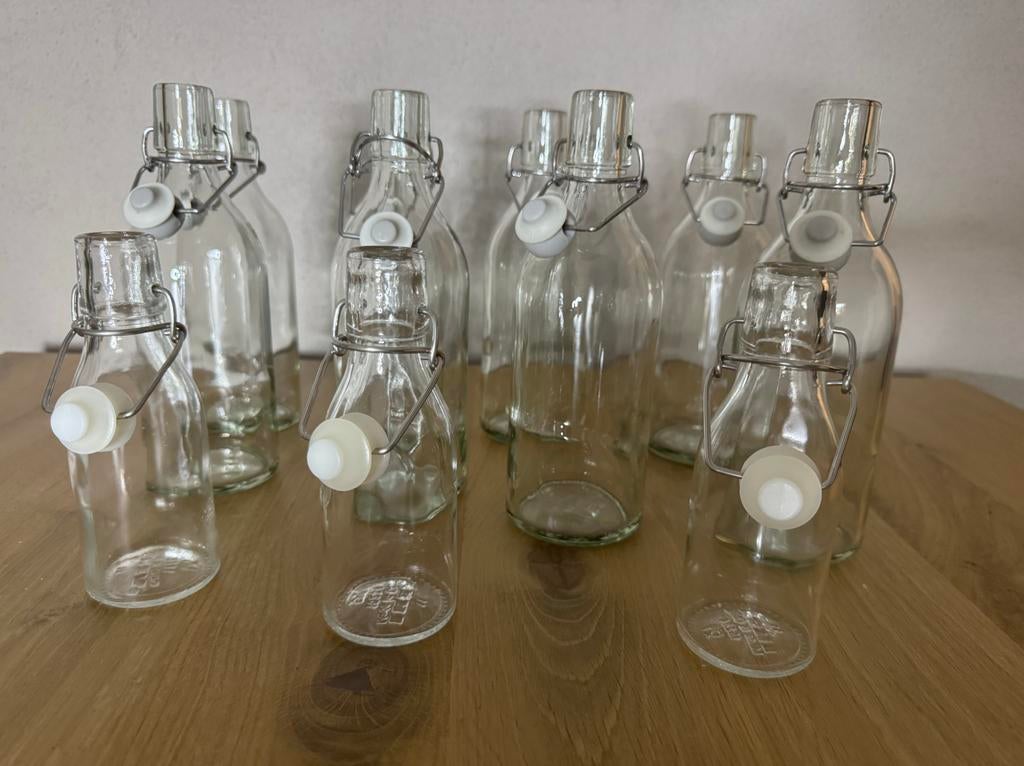 Flessen met beugelafsluiting (ikea) 150-500ml, Ophalen of Verzenden, Zo goed als nieuw