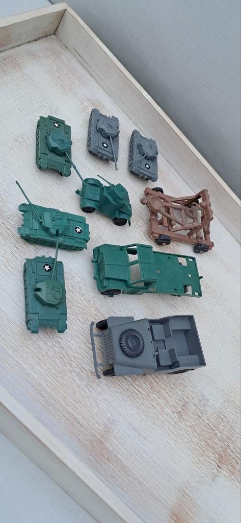 Vintage Speelgoed Legervoertuigen - Tanks en Jeeps, Ophalen of Verzenden, Gebruikt