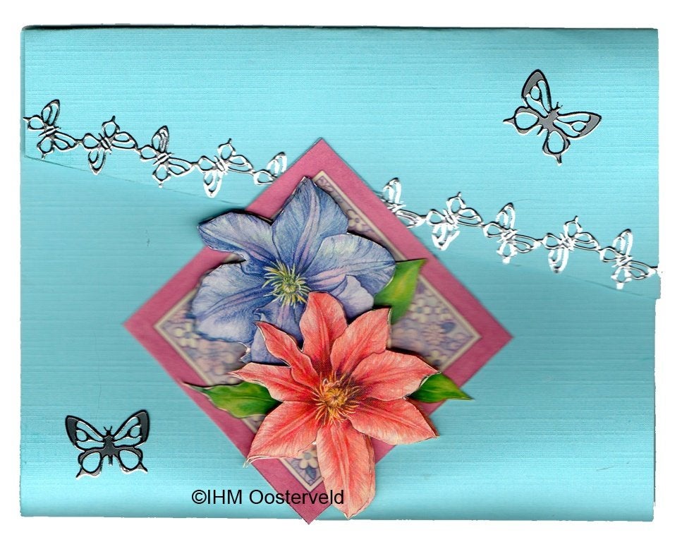 3D Kaart Blanco 22  Bloemen, Ophalen of Verzenden, Nieuw, Overige thema's