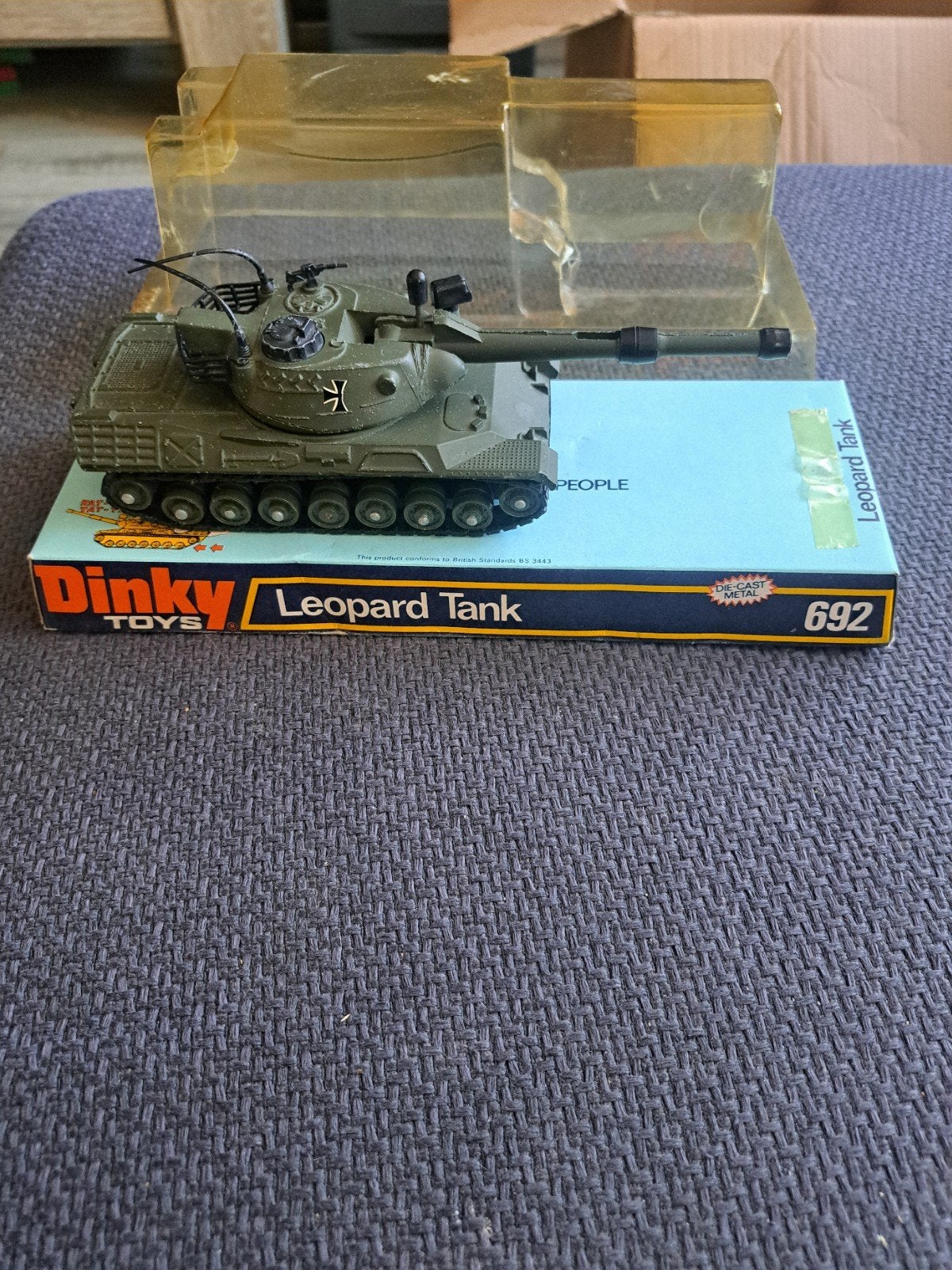 dinky toys meccano england model leopard tank in o.v.p, Antiek en Kunst, Antiek | Speelgoed, Ophalen of Verzenden