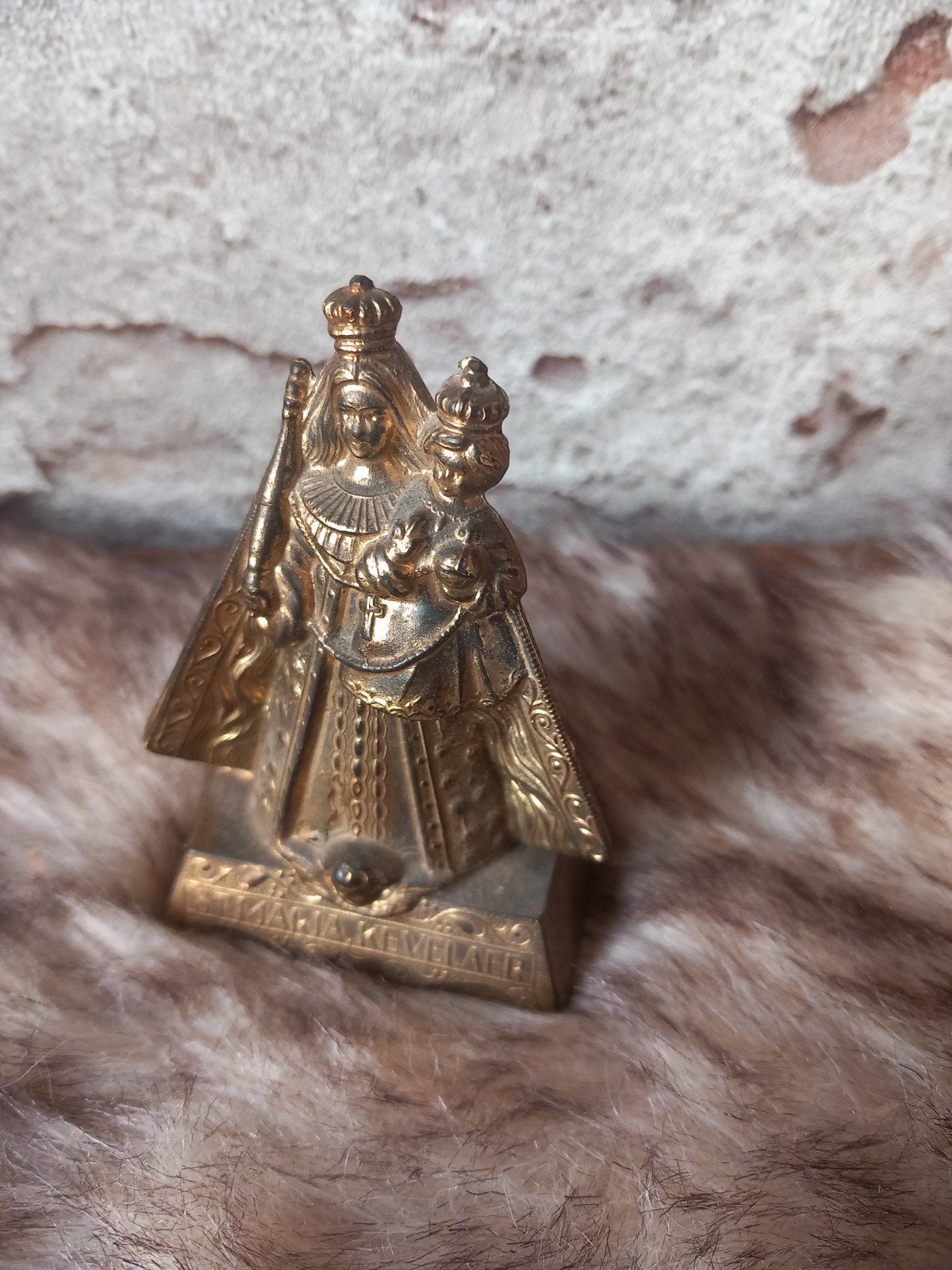 Antiek beeldje Maria met kind - St. Maria Kevelaer, Ophalen of Verzenden