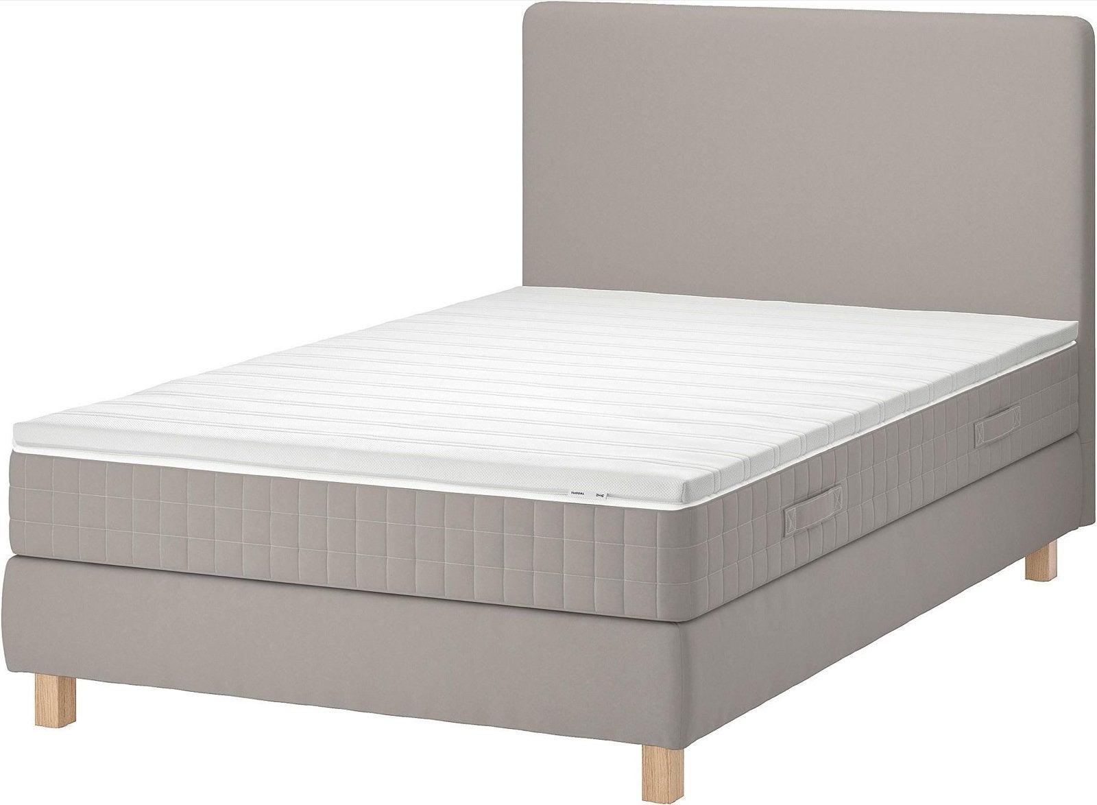 IKEA LAUVIK Boxspringbed 160x200 cm met hoofdbord, Ophalen, Gebruikt, Tweepersoons, 200 cm