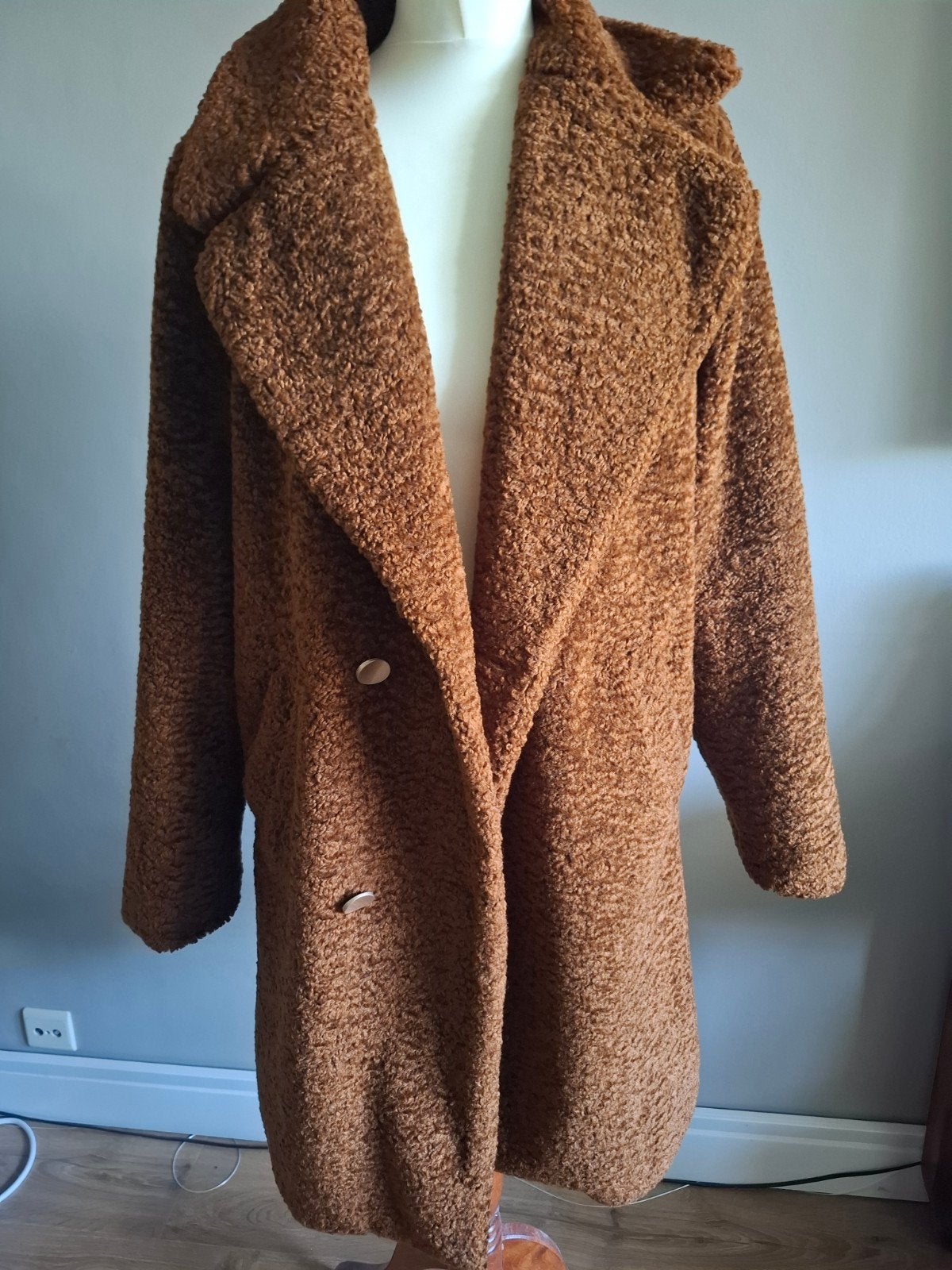 Maraislise teddy jas bruin maat 40/42 l), Bruin, Maat 42/44 (L), Ophalen of Verzenden, Zo goed als nieuw
