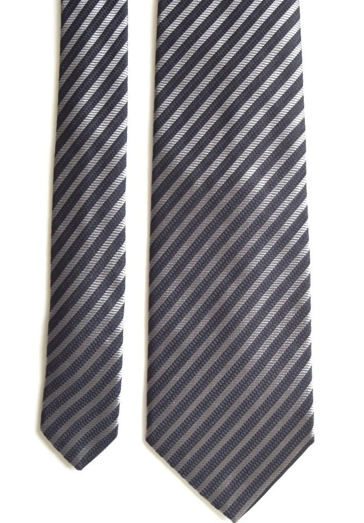Nieuwe Giorgio Armani zijden stropdas, das, zwart/zilver, Overige kleuren, Verzenden, Nieuw, Giorgio Armani