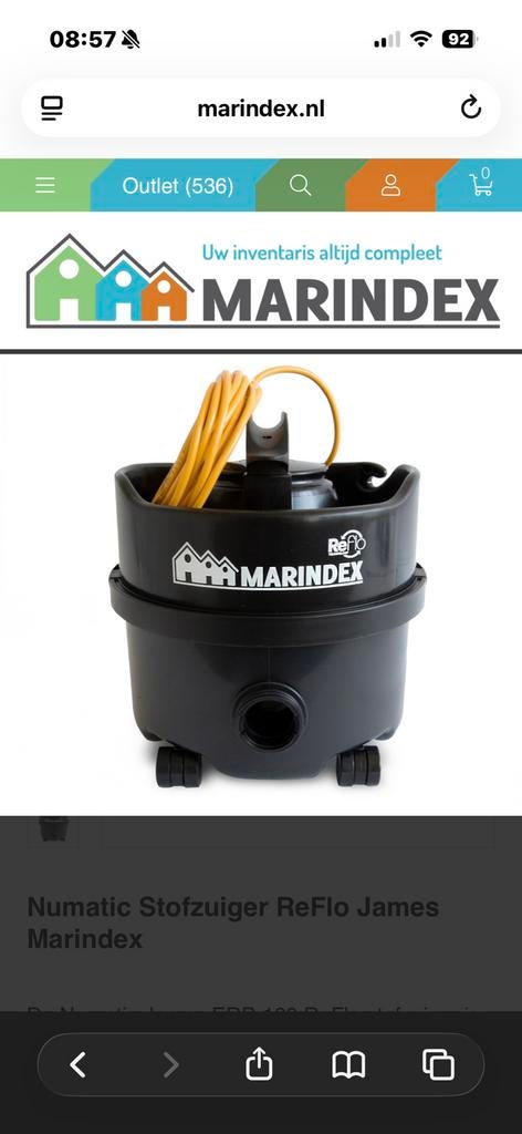 Numatic stofzuiger, Stofzuiger, Zo goed als nieuw, Minder dan 1200 watt, Ophalen
