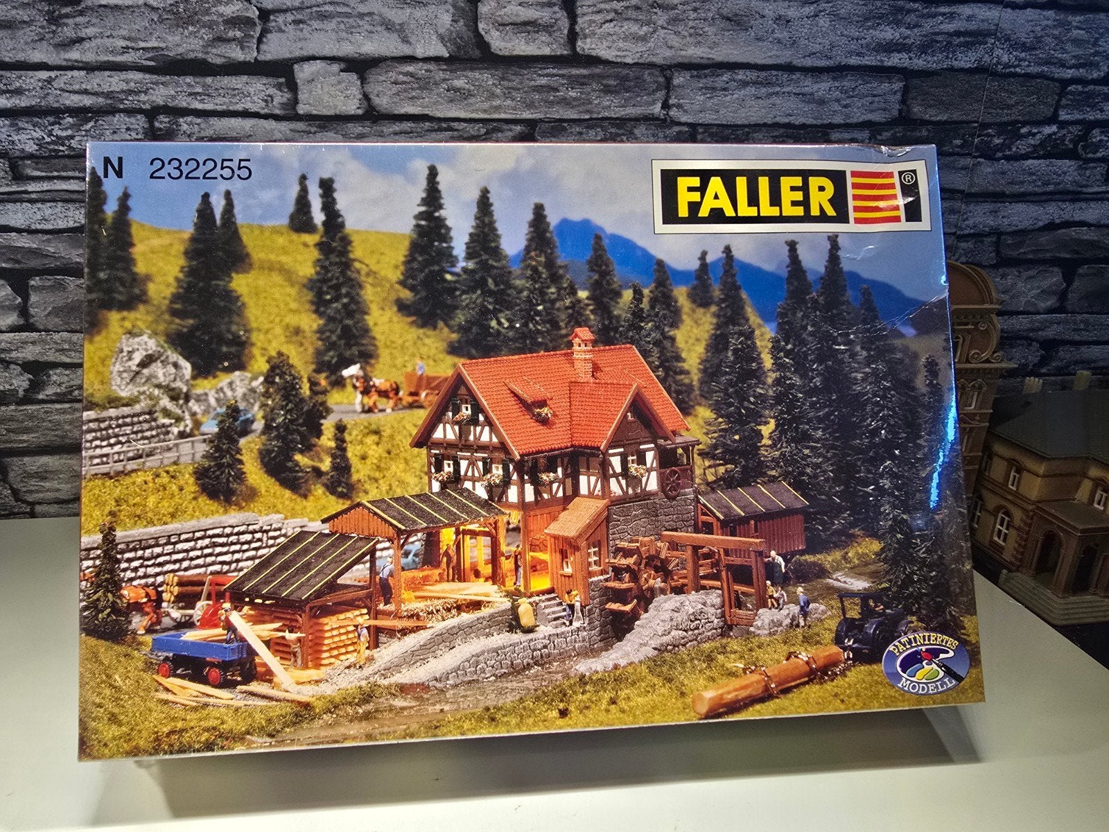 faller houtzagerij fabriek N spoor trein 1:160, Overige merken, Gelijkstroom of Wisselstroom, Brug, Tunnel of Gebouw, Nieuw