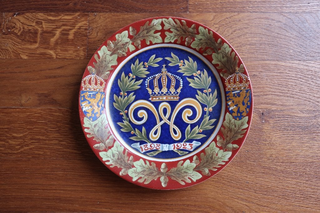 zilveren jubileum koningin Wilhelmina Maastrichts aardewerk, Antiek en Kunst, Ophalen of Verzenden