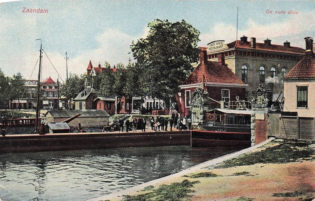 702-499-035 Zaandam De Oude Sluis, Verzamelen, Ophalen of Verzenden, Voor 1920, Noord-Holland