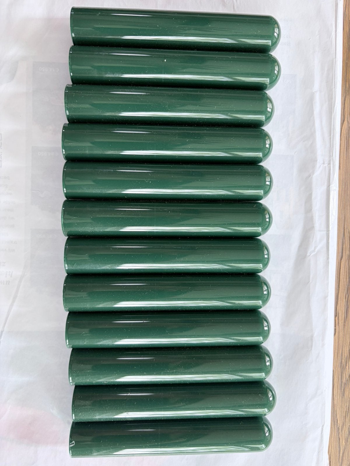 Groen glazen hulzen of diffusor buisjes voor verlichting, Ophalen of Verzenden