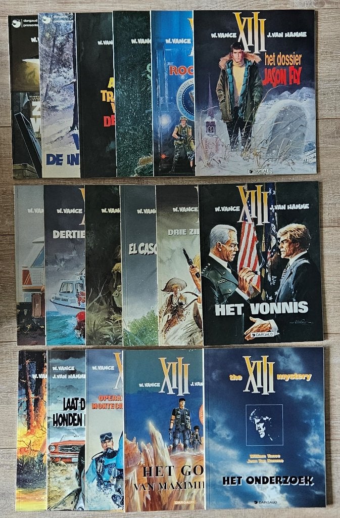XIII 1 t/m 17 sc. 16x eerste, 1x derde druk - W. Vance, William Vance, Ophalen of Verzenden, Zo goed als nieuw, Meerdere stripboeken