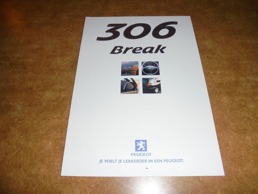 brochure Peugeot 306 Break modellen 2000, Ophalen of Verzenden, Nieuw, Peugeot