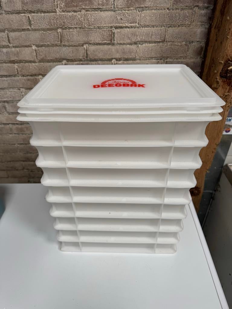 9 Alpac deegdozen met 3 deksels, Ophalen, Kunststof, Wit, Overige merken
