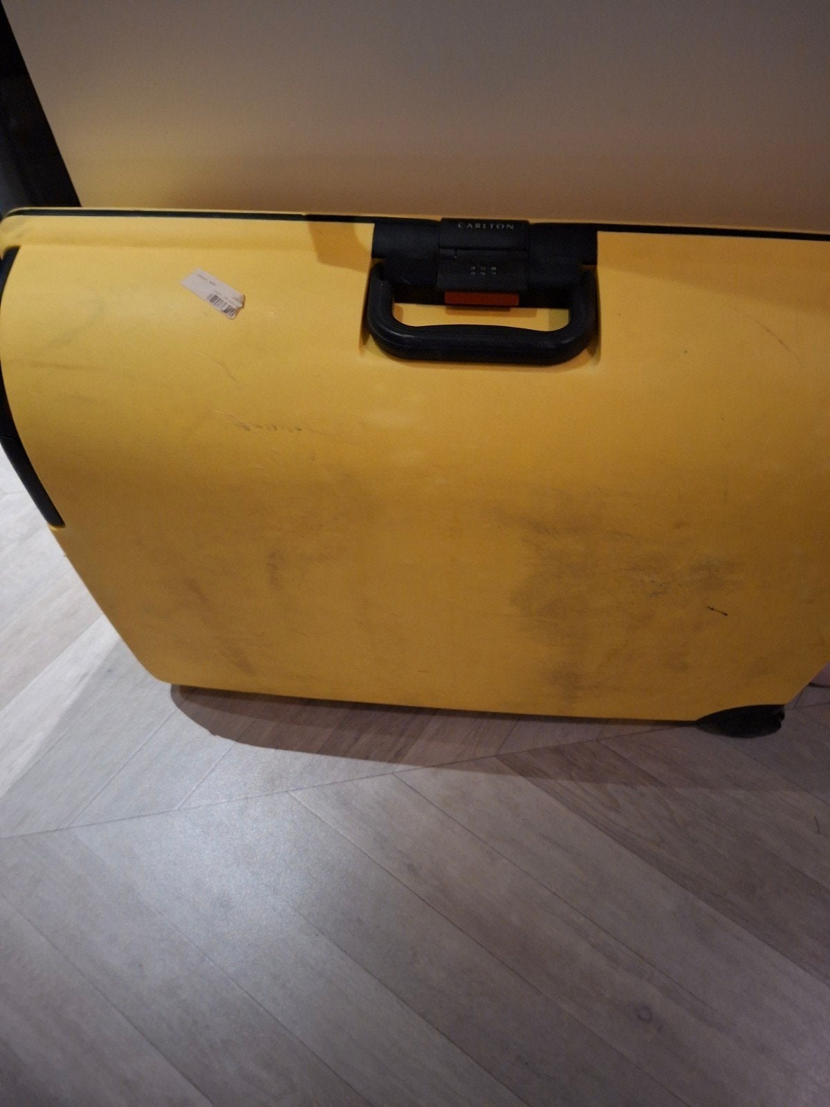 Grote gele Carlton koffer met cijferslot, Sieraden, Tassen en Uiterlijk, Koffers, Ophalen, Gebruikt, Hard kunststof, Slot