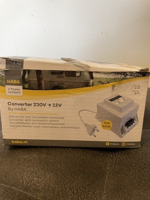 Omvormer 230 Volt naar 12 Volt - 90VA 75W, Ophalen of Verzenden, Nieuw