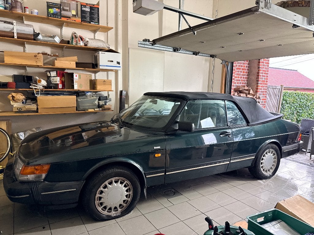Saab 900 cabrio oldtimer, Auto's, Cabriolet, Leder, Handgeschakeld, Particulier