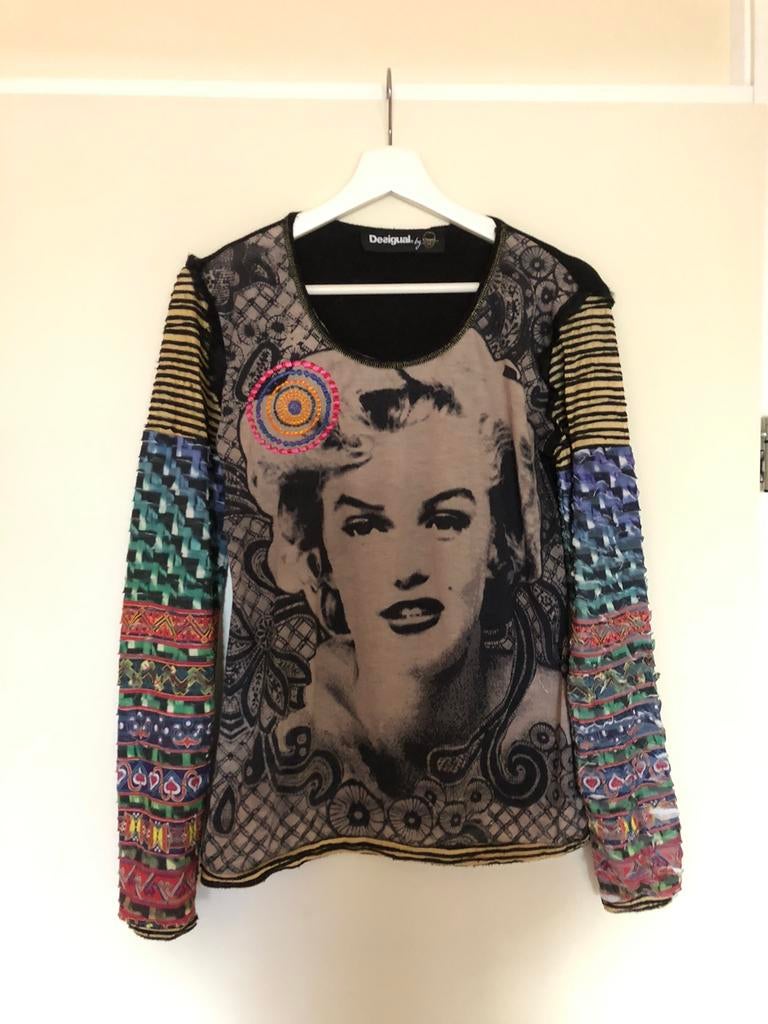 Desigual prachtige Top(Marilyn Monroe)maat L/XL, Zwart, Maat 42/44 (L), Ophalen of Verzenden, Zo goed als nieuw