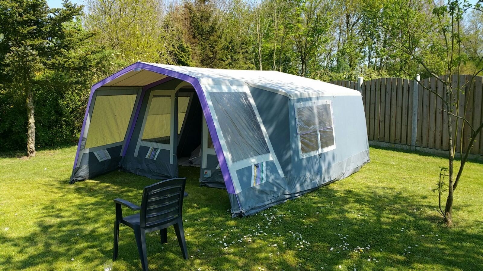 Kampeer tent brand big vario 390 tencate, Ophalen