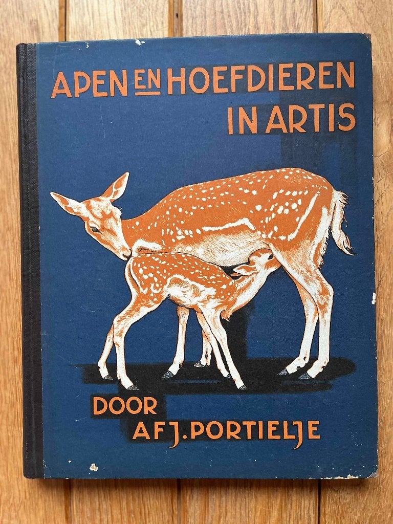 Portielje - Apen en hoefdieren in Artis, Boeken, Ophalen of Verzenden, Gelezen, A.F.J. Portielje, Plaatjesalbum