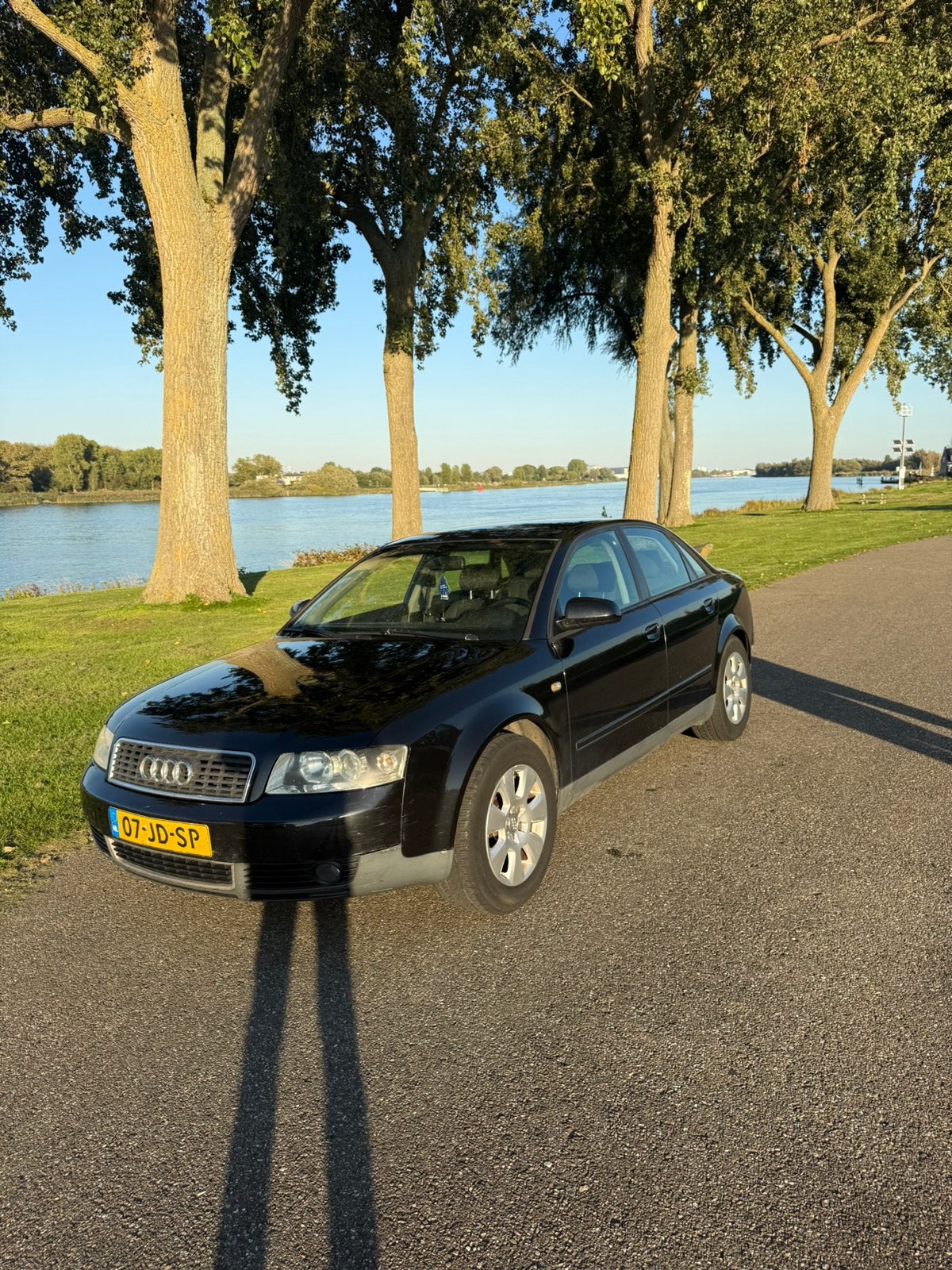 Audi A4 1.6 75KW 2002 Zwart, 680 kg, 4 cilinders, A4, Zwart