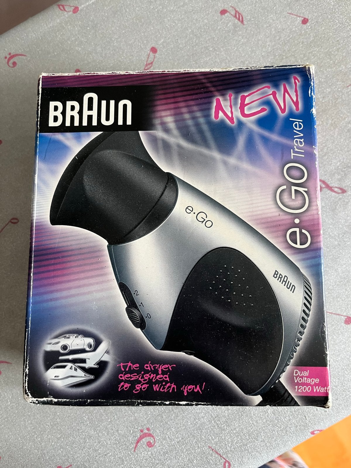 Compacte reis haardroger 1200 watt - Braun e-Go Travel, Ophalen of Verzenden, Zo goed als nieuw, Haarverzorging
