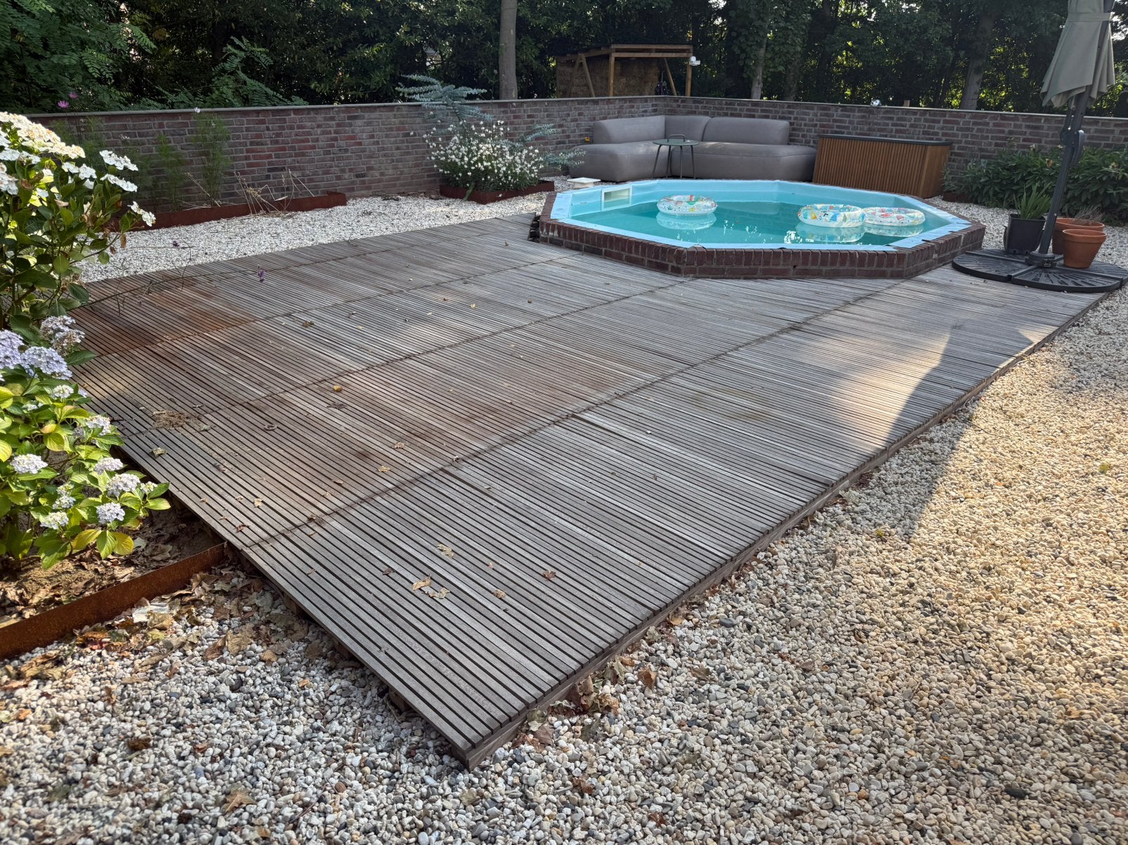 Bankirai vlonder 18m2, Tuin en Terras, Terrasdelen en Vlonders, Ophalen, Zo goed als nieuw, Hout