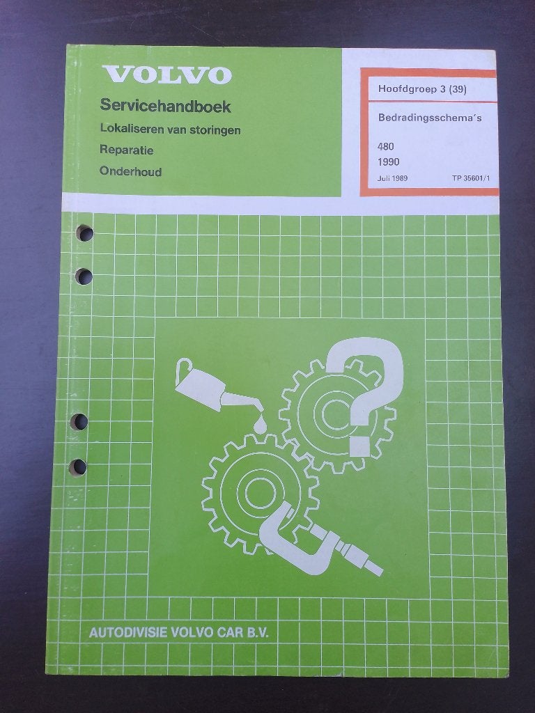 Volvo 480 1989-90 dealer werkplaatsboek stroomschema's, Boeken, Auto's | Boeken, Ophalen of Verzenden, Gelezen, Volvo