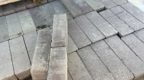 Dikformaat roze brons genuanceerd strak zonder facet, Tuin en Terras, Tegels en Klinkers, Klinkers, Nieuw, Ophalen of Verzenden