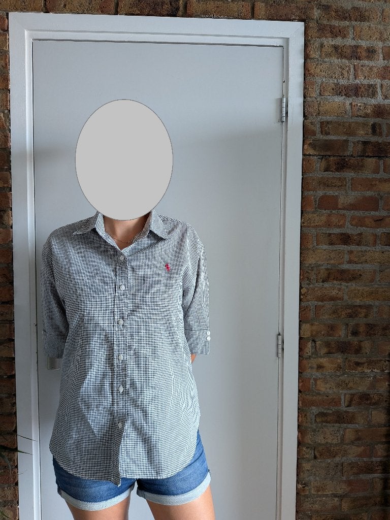 Ralph Lauren Blouse – XXL – Zwart/Wit Geruit, Maat 46/48 (XL) of groter, Ophalen of Verzenden, Zo goed als nieuw, Ralph Lauren