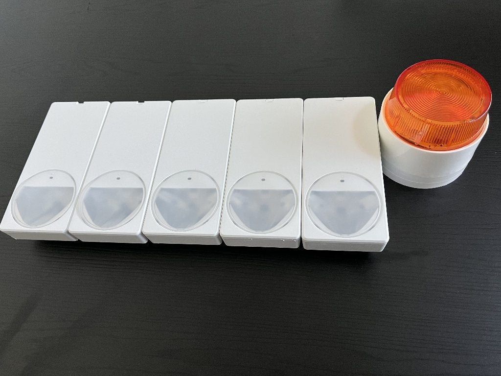 5x bewegingsmelder alarm van der Bilt, Ophalen of Verzenden, Zo goed als nieuw, Detector, Sensor of Melder, Overige soorten
