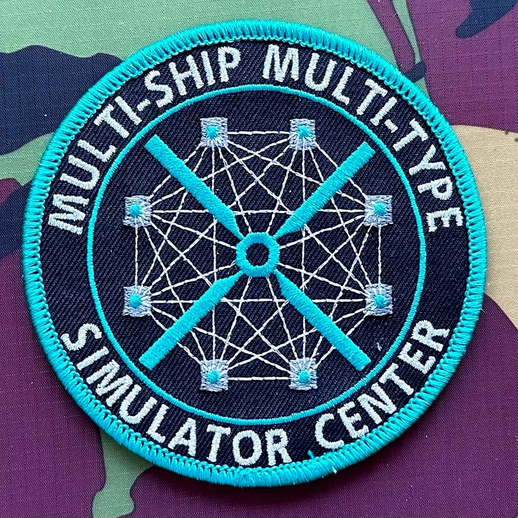 Patch RNLAF MSMT Simulator Center, Verzamelen, Militaria | Algemeen, Luchtmacht, Embleem of Badge, Nederland, Ophalen of Verzenden