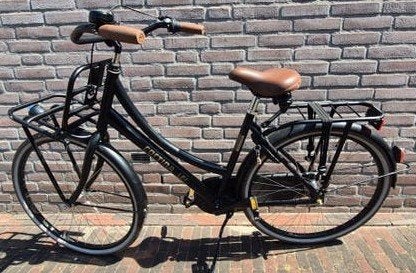 Cortina U4 Mini Transport meisjesfiets 26 inch Jet Black Mat, Fietsen en Brommers, Fietsen | Meisjes, Terugtraprem, Gebruikt, Versnellingen
