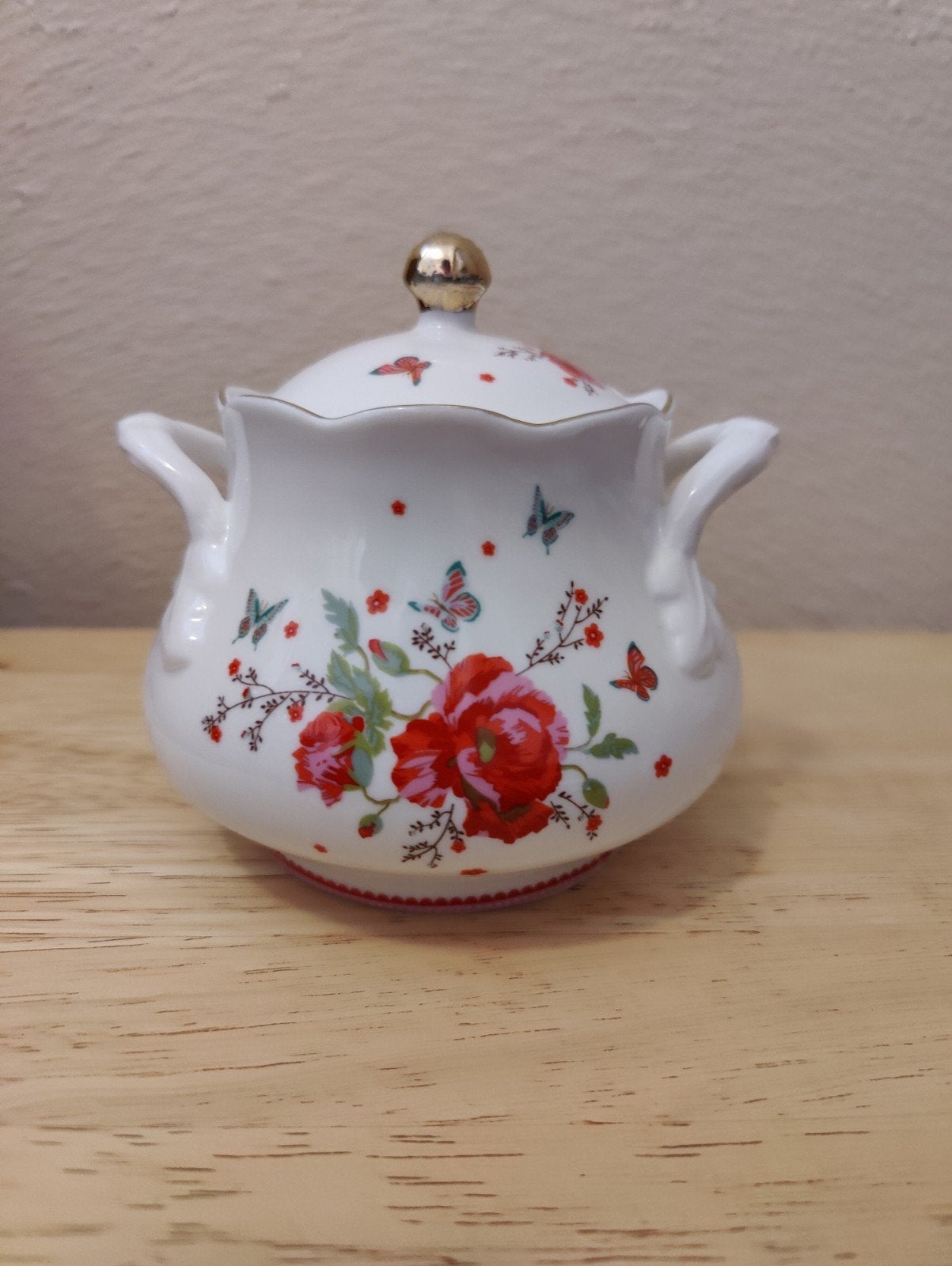 Prachtige suikerpot van Room Seven Winter Poppy 🎁, Huis en Inrichting, Overige merken, Verzenden, Zo goed als nieuw, Overige stijlen