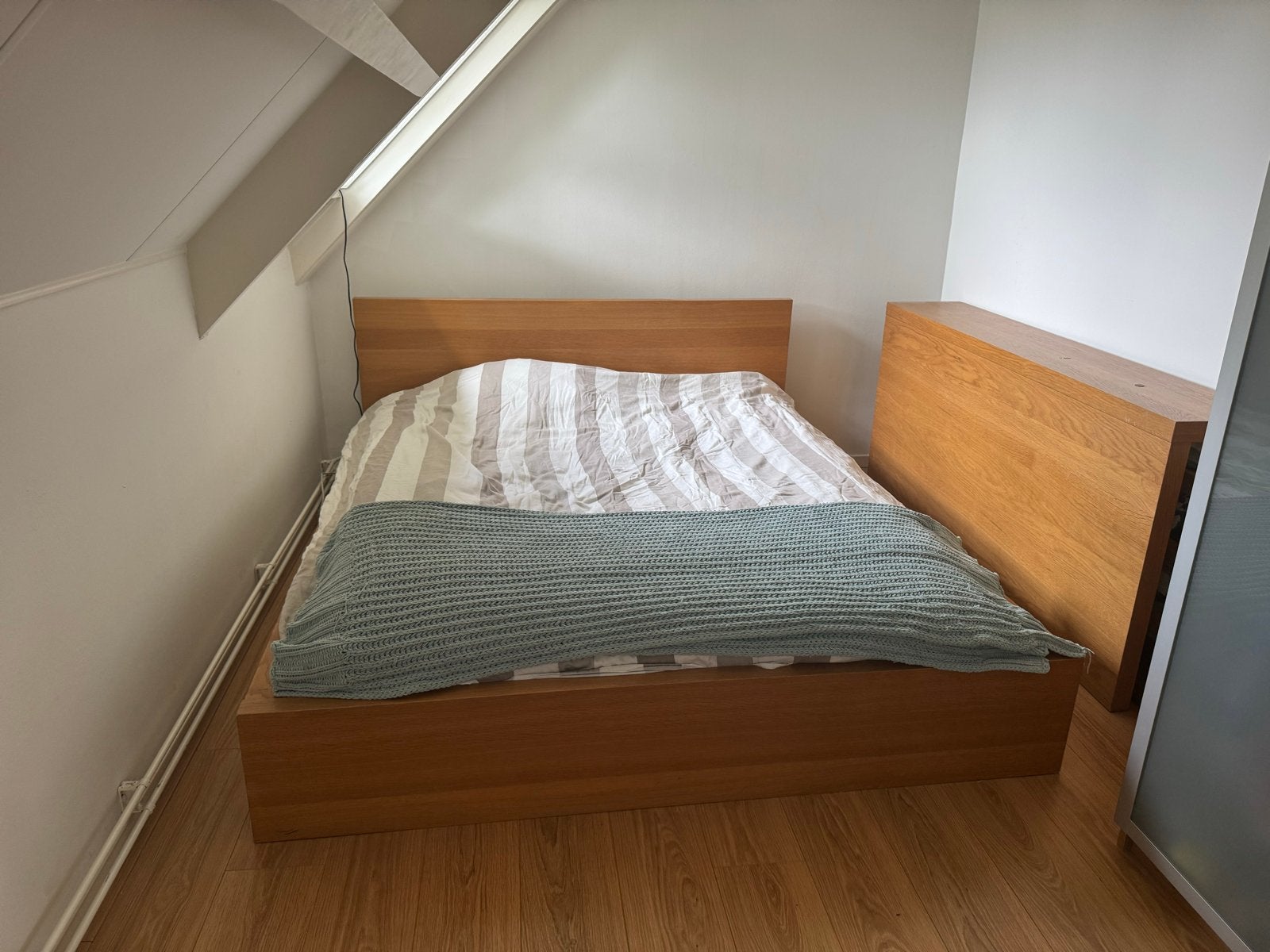 GRATIS IKEA MALM Slaapkamer Compleet: Bed, Opbergmeubel, KAS, Ophalen, Gebruikt, Tweepersoons, 160 cm