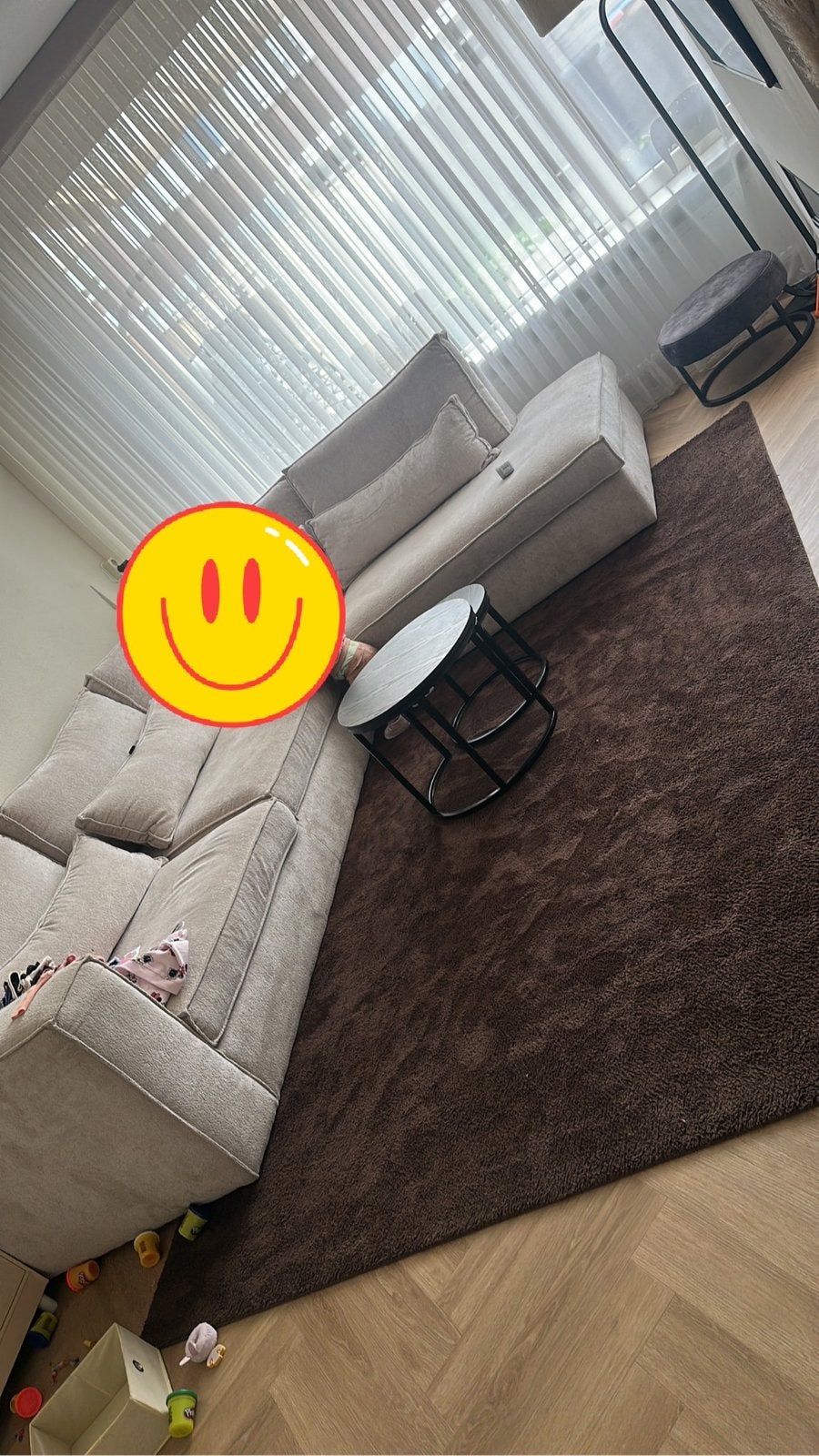 Vloerkleed bruin 200x300, Ophalen, Zo goed als nieuw, Bruin, Tapijt