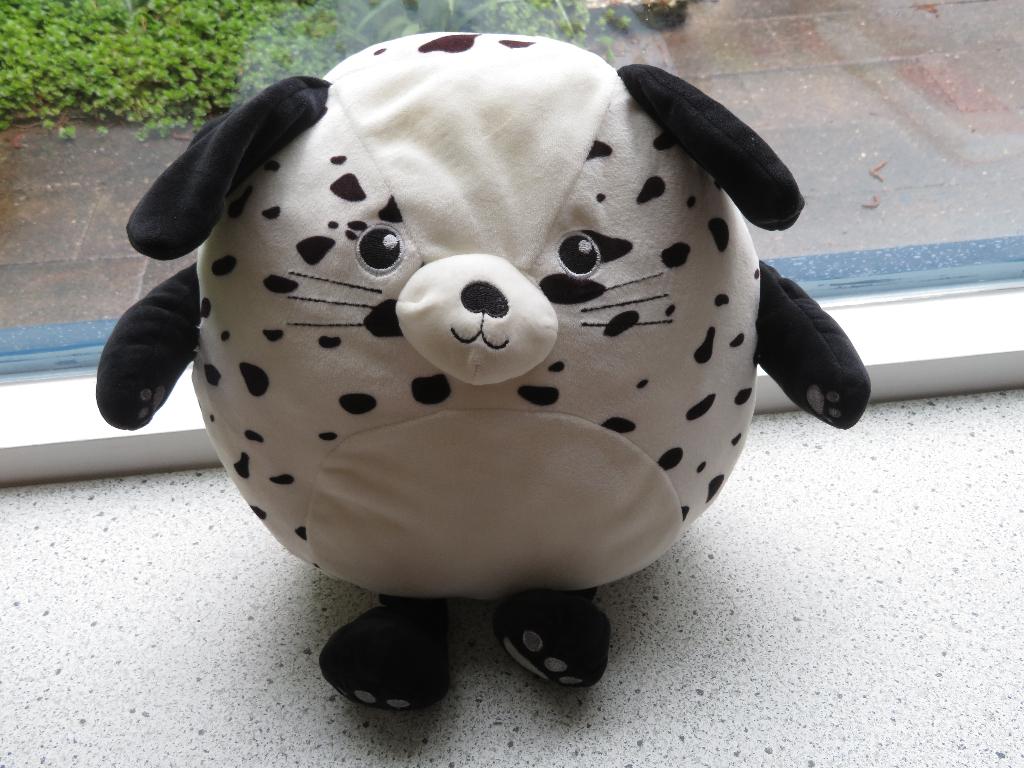Poes Dalmatiër van Hema wit zwart velours kussen vorm, Hema, Ophalen of Verzenden, Zo goed als nieuw, Wasbaar