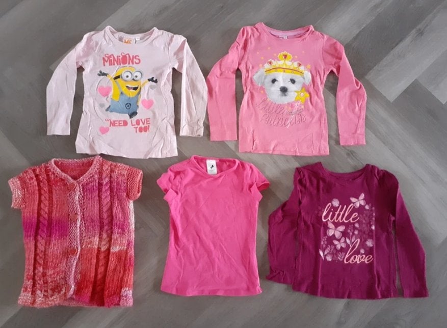 Pakket Shirts Roze / Paars Meisjes, Maat 104, Kinderen en Baby's, Gebruikt, Meisje, Palomino (C&A), Ophalen of Verzenden