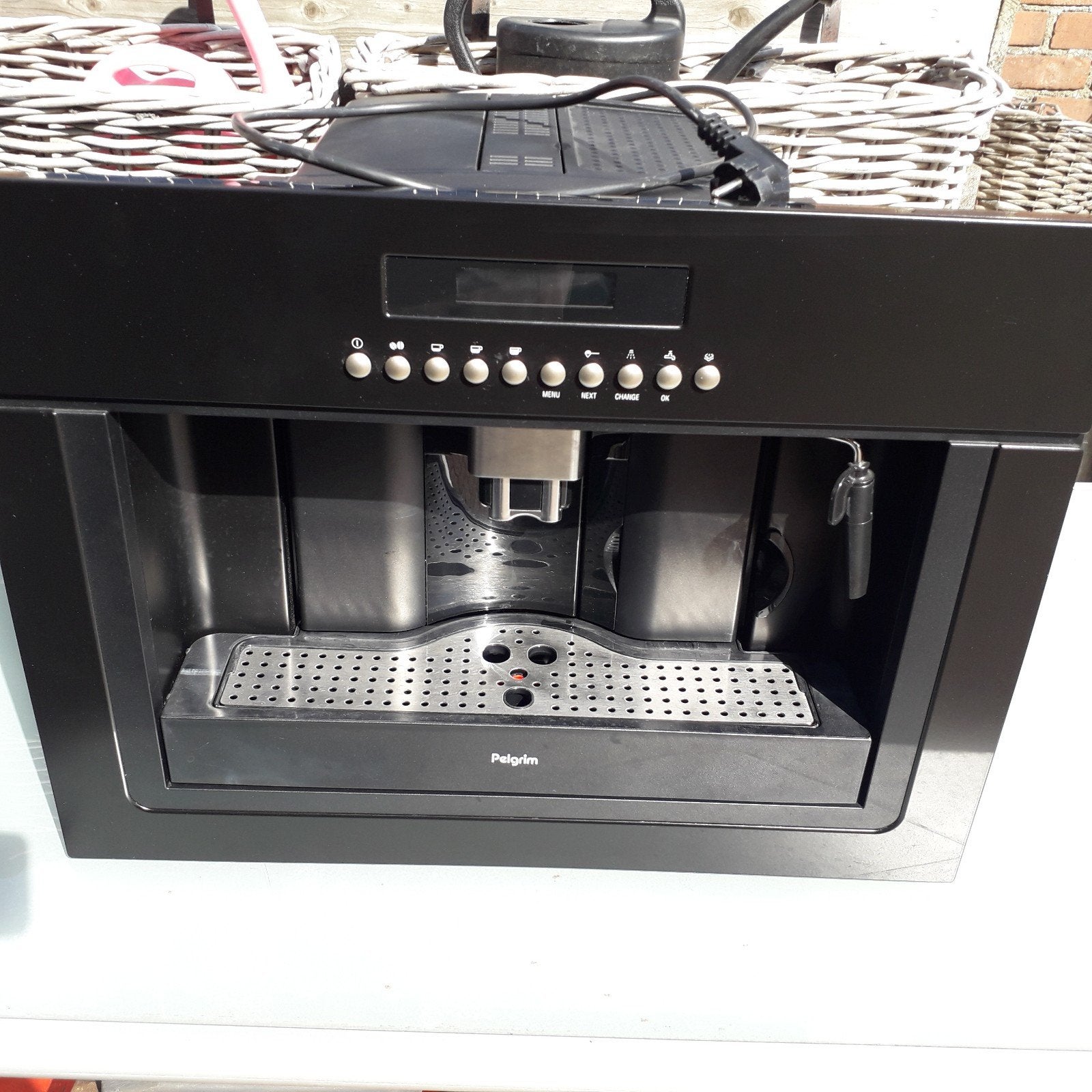 Pelgrim IKM640MAT/POI Inbouw Koffiemachine met geleide rails, Witgoed en Apparatuur, Ophalen, Zo goed als nieuw, Koffiemachine