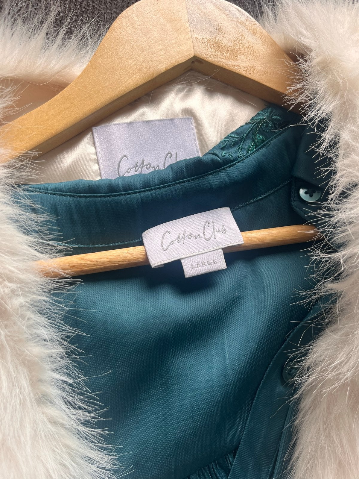 Cotton Club Blouse met Bodywarmer, Kleding | Dames, Blouses en Tunieken, Ophalen of Verzenden, Zo goed als nieuw, Maat 42/44 (L)
