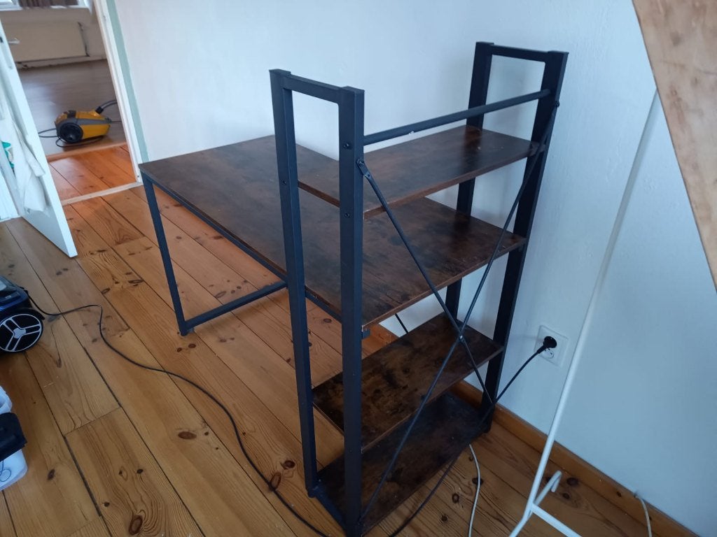 klein bureau met kast, Ophalen, Demontabel, Gebruikt, 120 cm