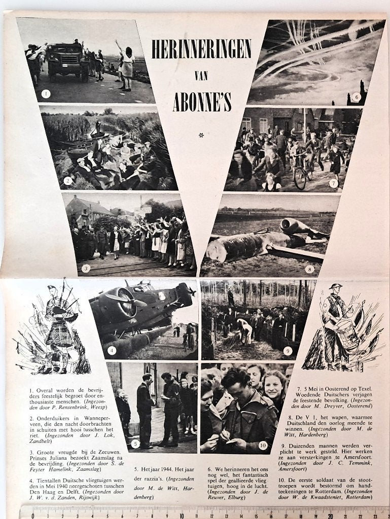 Leger 1946; 1 blz. Oorlogsherinneringen van abonné's, Verzamelen, Verzenden, 1940 tot 1960, Gebruikt, Overige onderwerpen