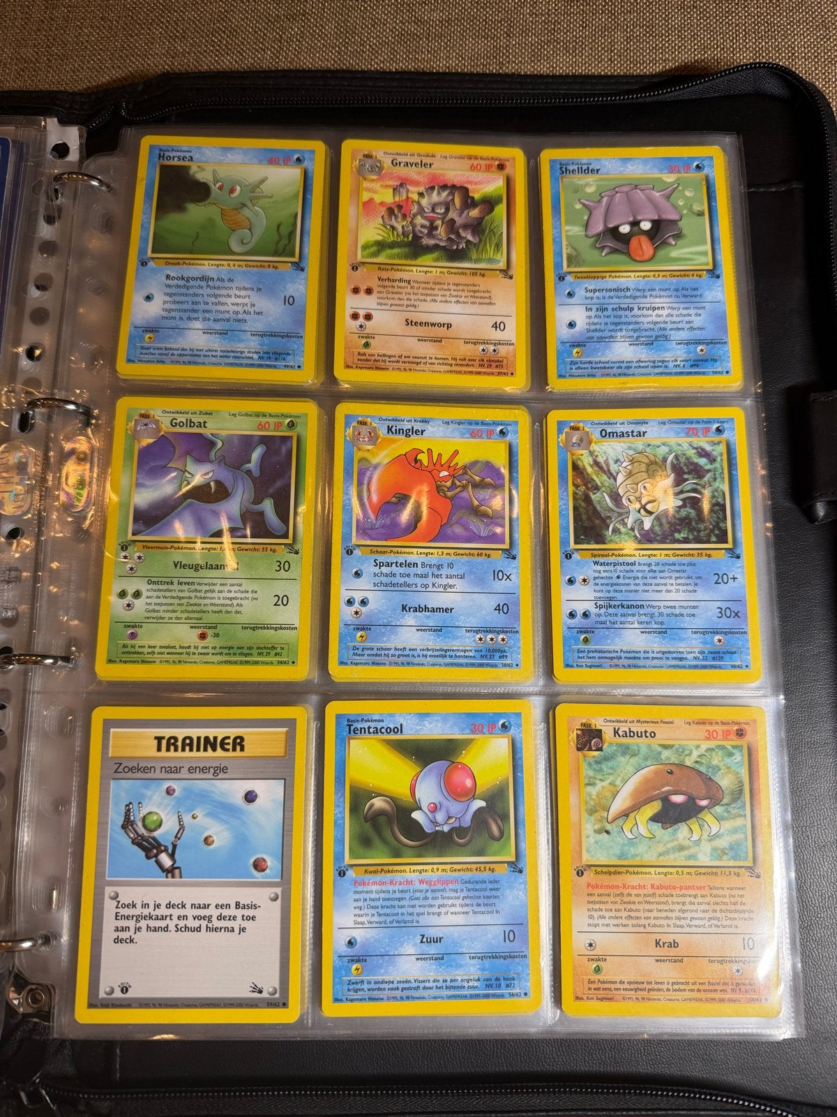 1st ed NL Pokémon Kaarten Verzameling - Vintage, Ophalen of Verzenden, Gebruikt, Meerdere kaarten