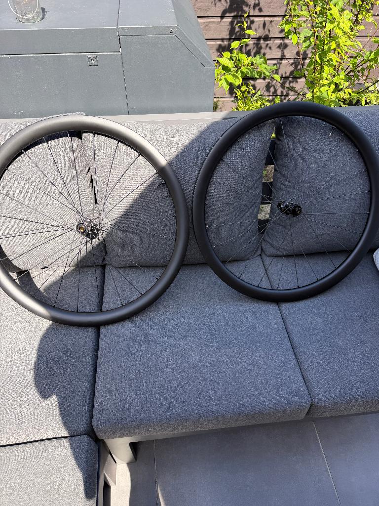 carbon wielset racefiets schijfrem, Fietsen en Brommers, Fietsonderdelen, Zo goed als nieuw, Racefiets, Carbon, Ophalen