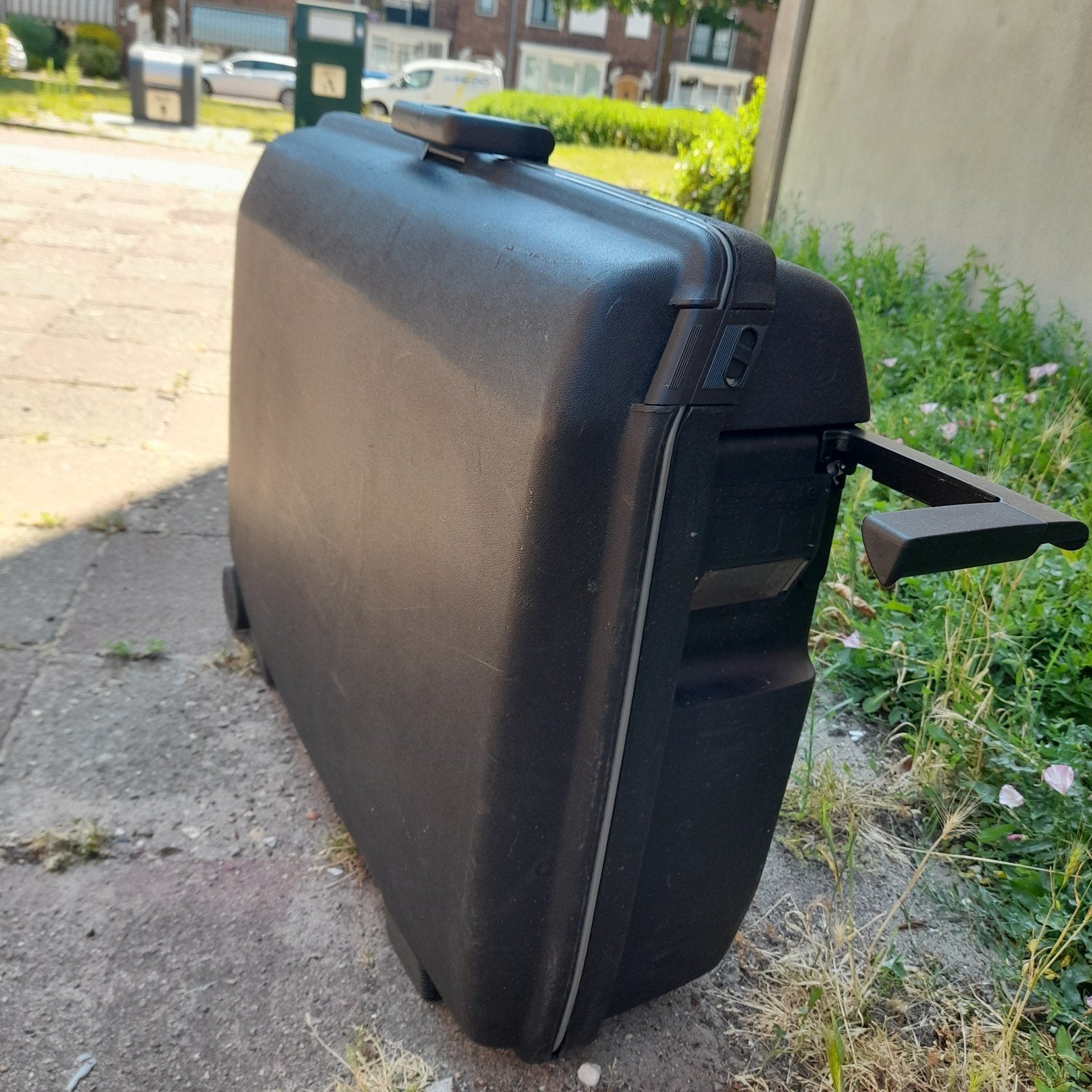 2- rols Samsonite koffer - zwart, Gebruikt, Hard kunststof, Slot, Ophalen