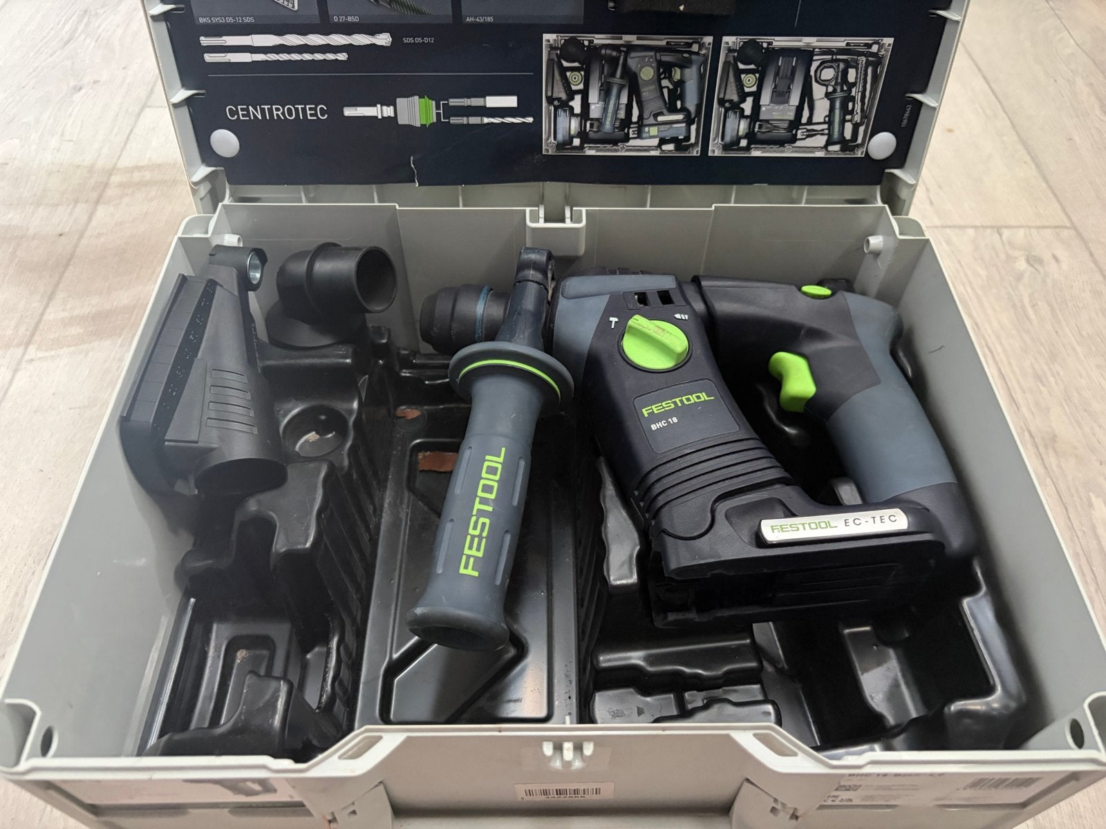 Festool BHC-18-Basic-4,0 Accu Boorhamer ZGAN, Boor- en/of Breekhamer, Verzenden, Zo goed als nieuw, Minder dan 400 watt
