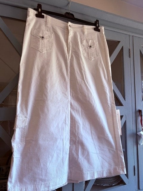 MAC spierwitte jeansrok voor de zomer, 44, nieuwstaat., Kleding | Dames, Rokken, Verzenden, Wit, MAC, Maat 42/44 (L)