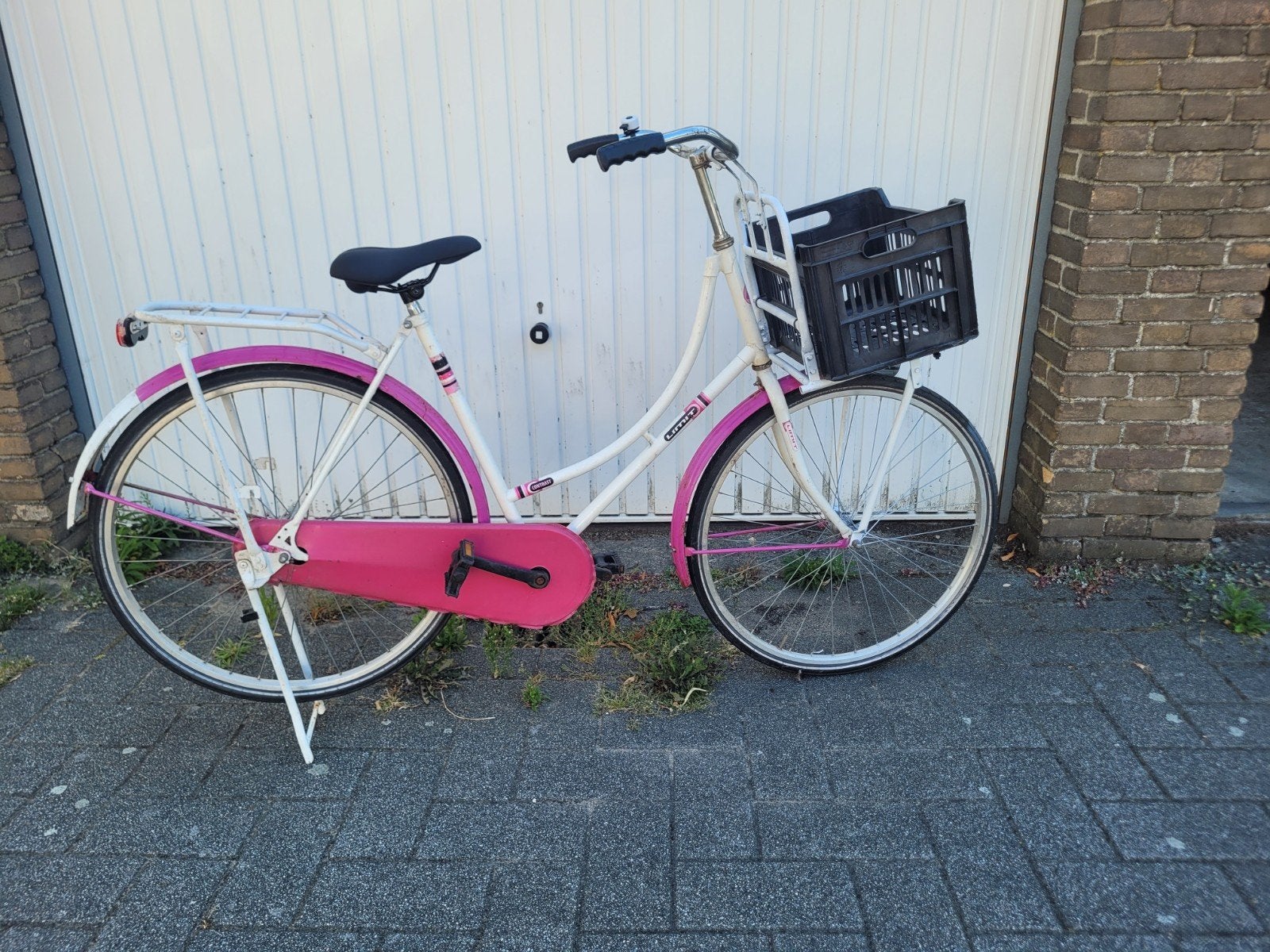 limit omafiets 28inch met transpoortrek en verlichting, Fietsen en Brommers, Ophalen, Terugtraprem, Gebruikt, 56 cm of meer