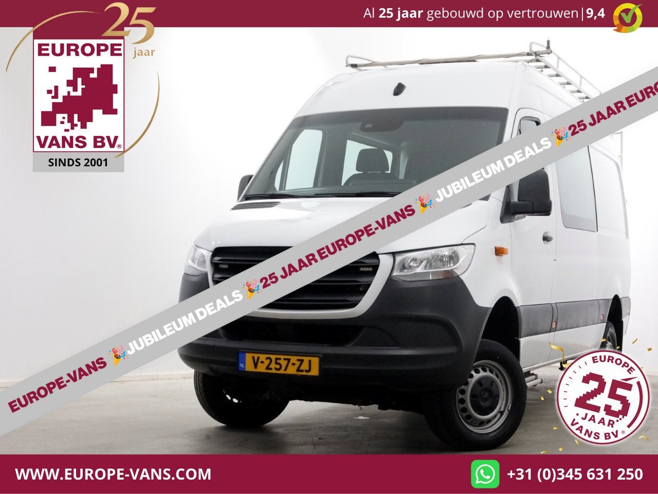 Mercedes-Benz Sprinter 314 CDI 143pk E6 L2H2 4x4 ZG1 D.C. Ai, Auto's, 2590 kg, Gebruikt, Euro 6, 2800 kg